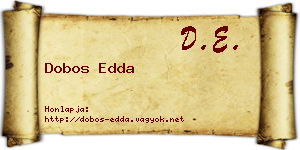 Dobos Edda névjegykártya